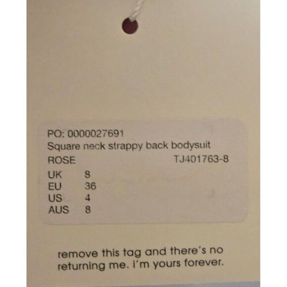 Missguided brown strappy back Bodysuit Size 4 - Picture 7 of 9